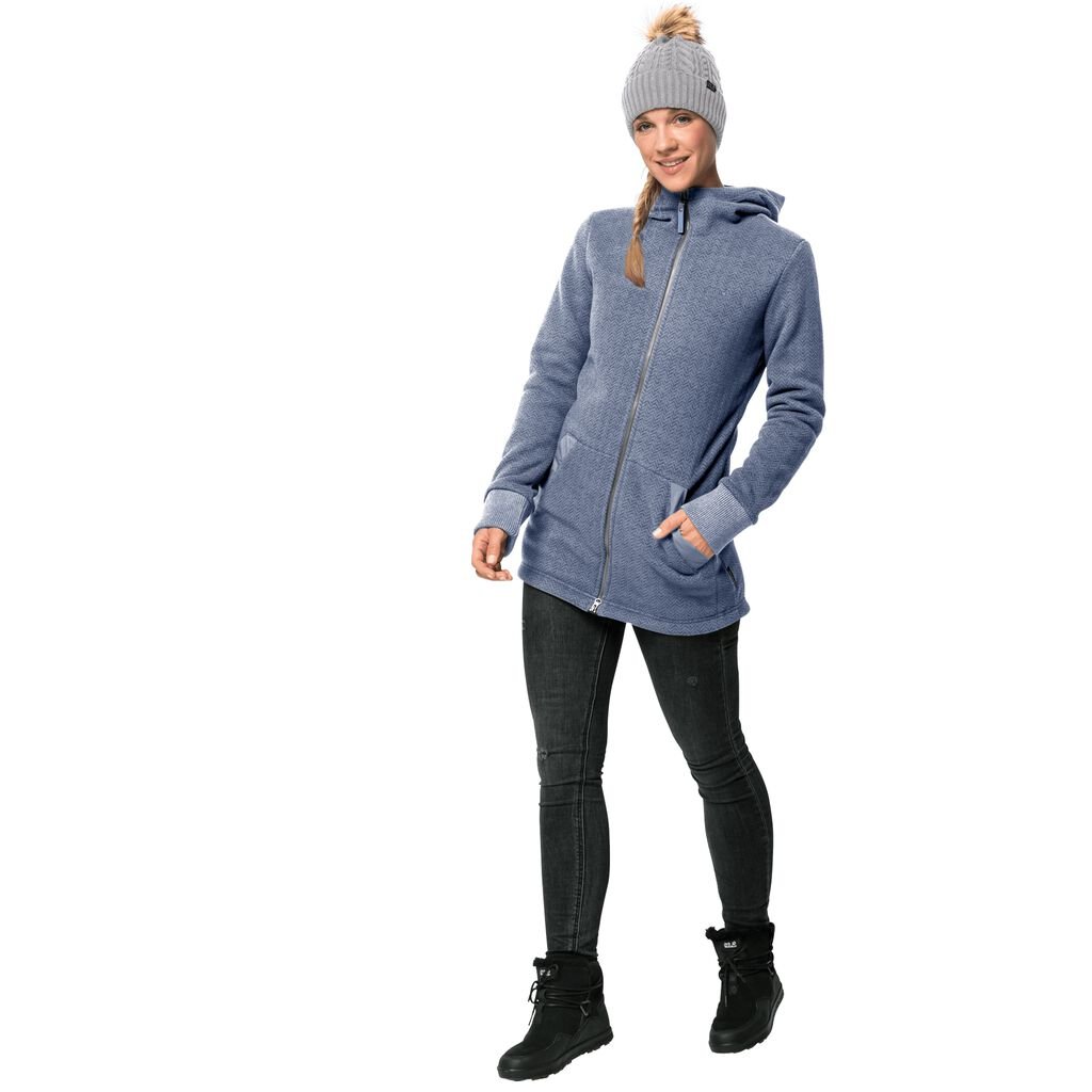 Jack Wolfskin PATAN LONG fleece ζακετεσ γυναικεια ανοιχτο μπλε μπλε | GR8726511